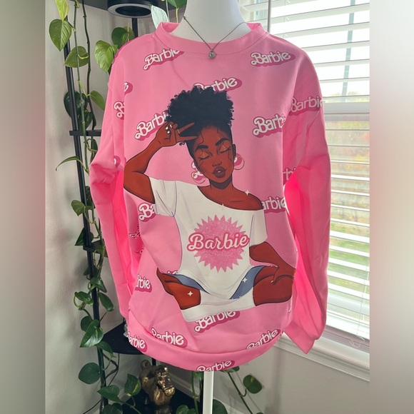 Barbie Tops - Barbie Pink Graphic Women's Sweatshirt